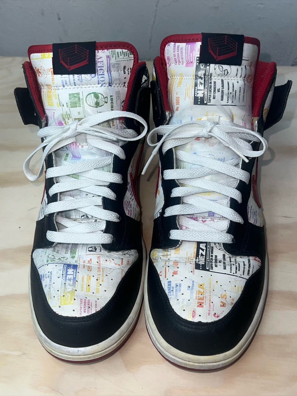 Nike Dunk High Premium Lucha Libre Shoes Mens Size US 10 Black Red